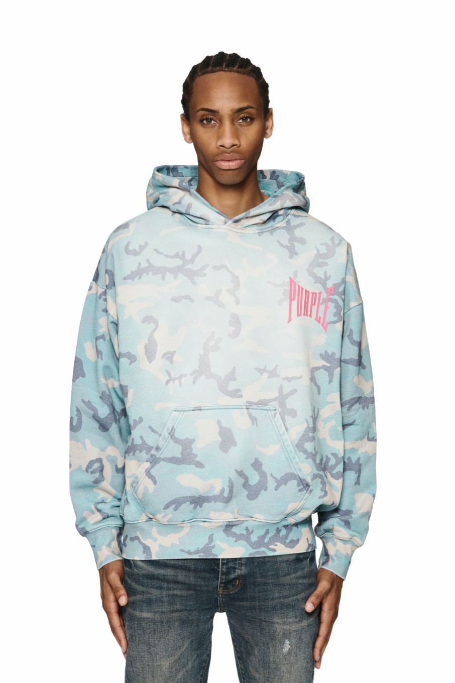 TOPS PURPLE BRAND | Faded Camo Hoodie