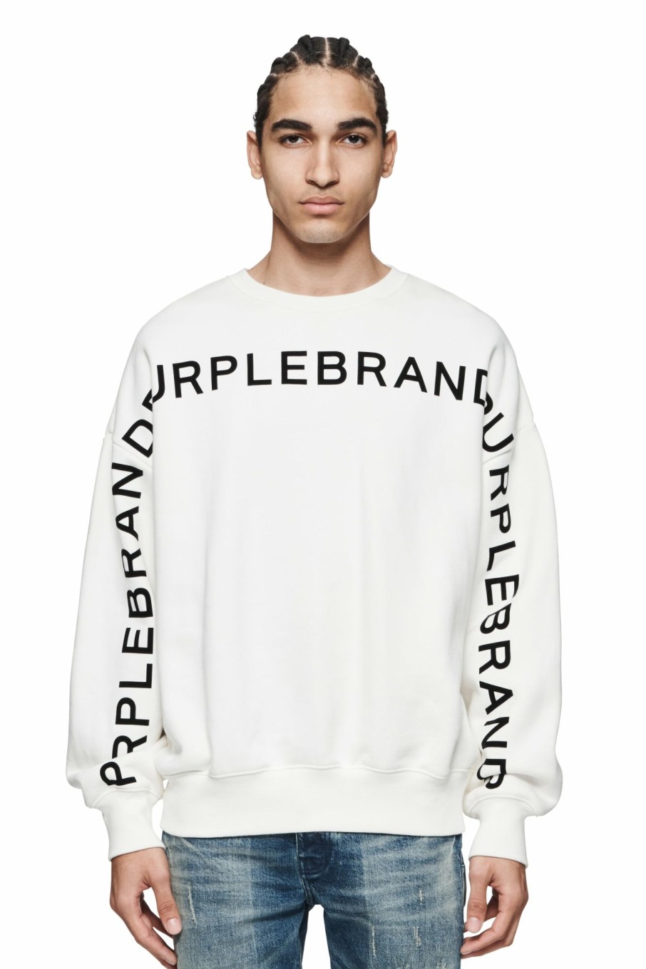 TOPS PURPLE BRAND | Wordmark Repeat Crewneck