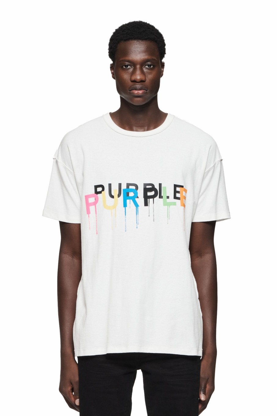 TOPS PURPLE BRAND | Painted Wordmark T-Shirt