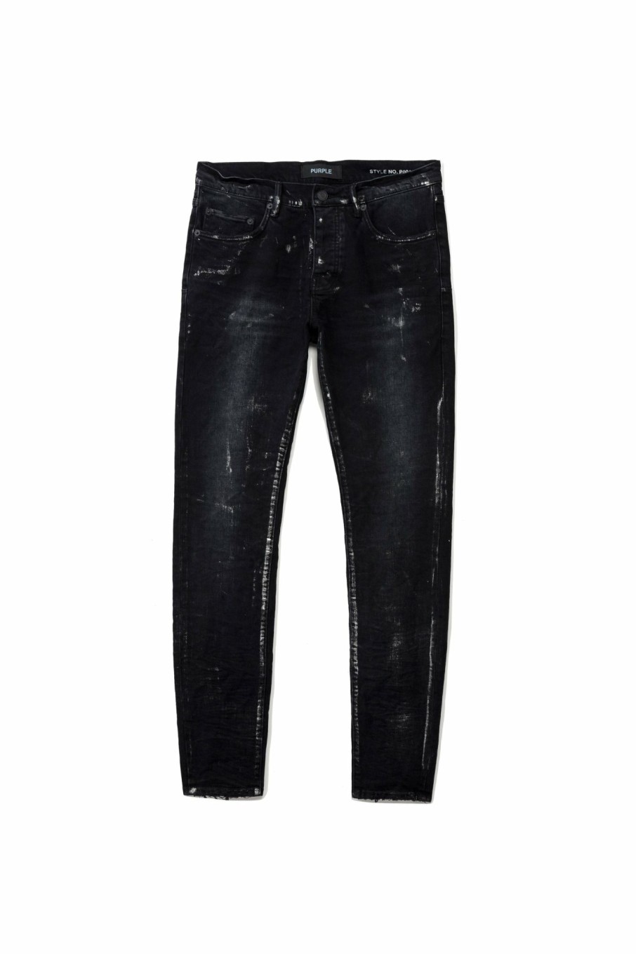 BOTTOMS PURPLE BRAND | P001 Black Wash Metallic Silver