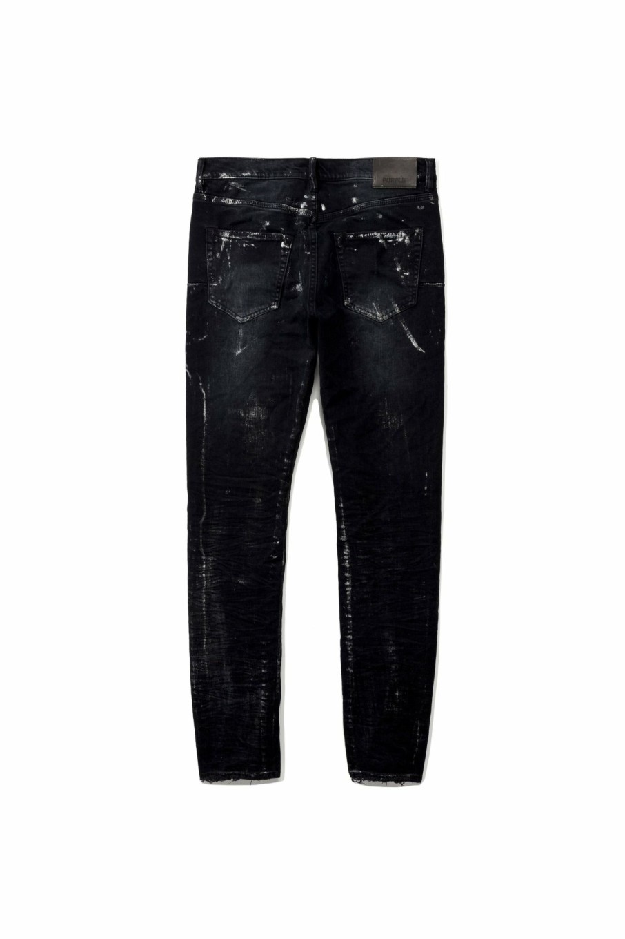 BOTTOMS PURPLE BRAND | P001 Black Wash Metallic Silver