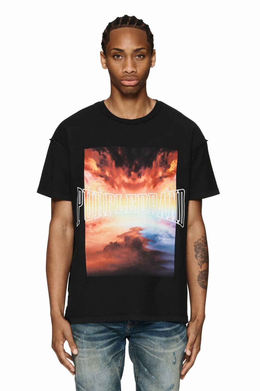 TOPS PURPLE BRAND | Fire In The Sky T-Shirt