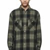 TOPS PURPLE BRAND | Overdyed Flannel Long Sleeve Shirt