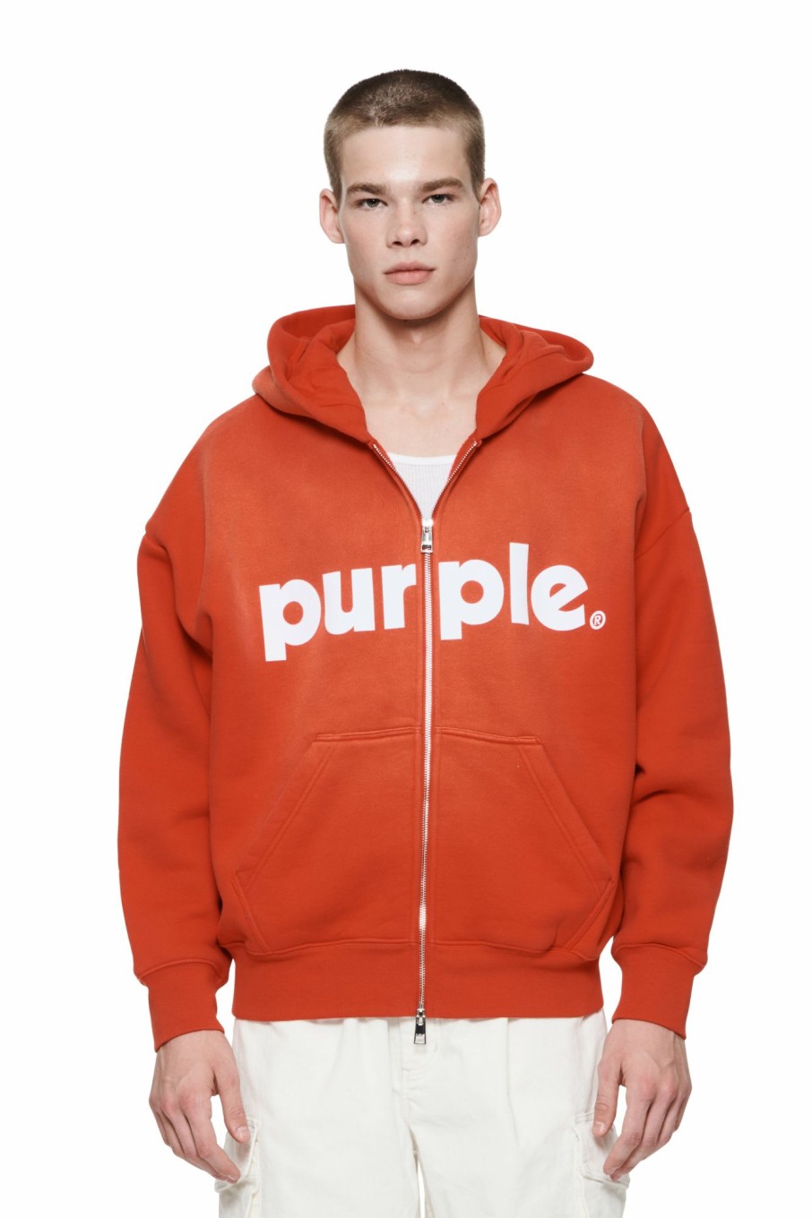 TOPS PURPLE BRAND | Lowercase Zip Up Hoodie