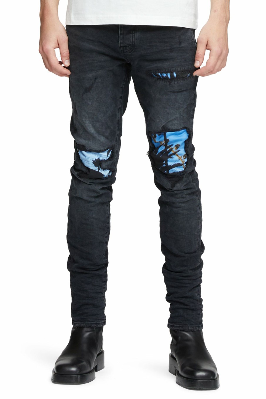 BOTTOMS PURPLE BRAND | P001 Purple X Blue Sky Jeans