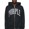 TOPS PURPLE BRAND | Collegiate Zip Up Hoodie