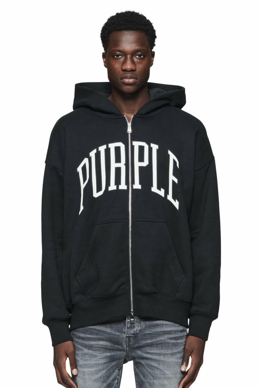 TOPS PURPLE BRAND | Collegiate Zip Up Hoodie