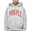 TOPS PURPLE BRAND | Collegiate Zip Up Hoodie