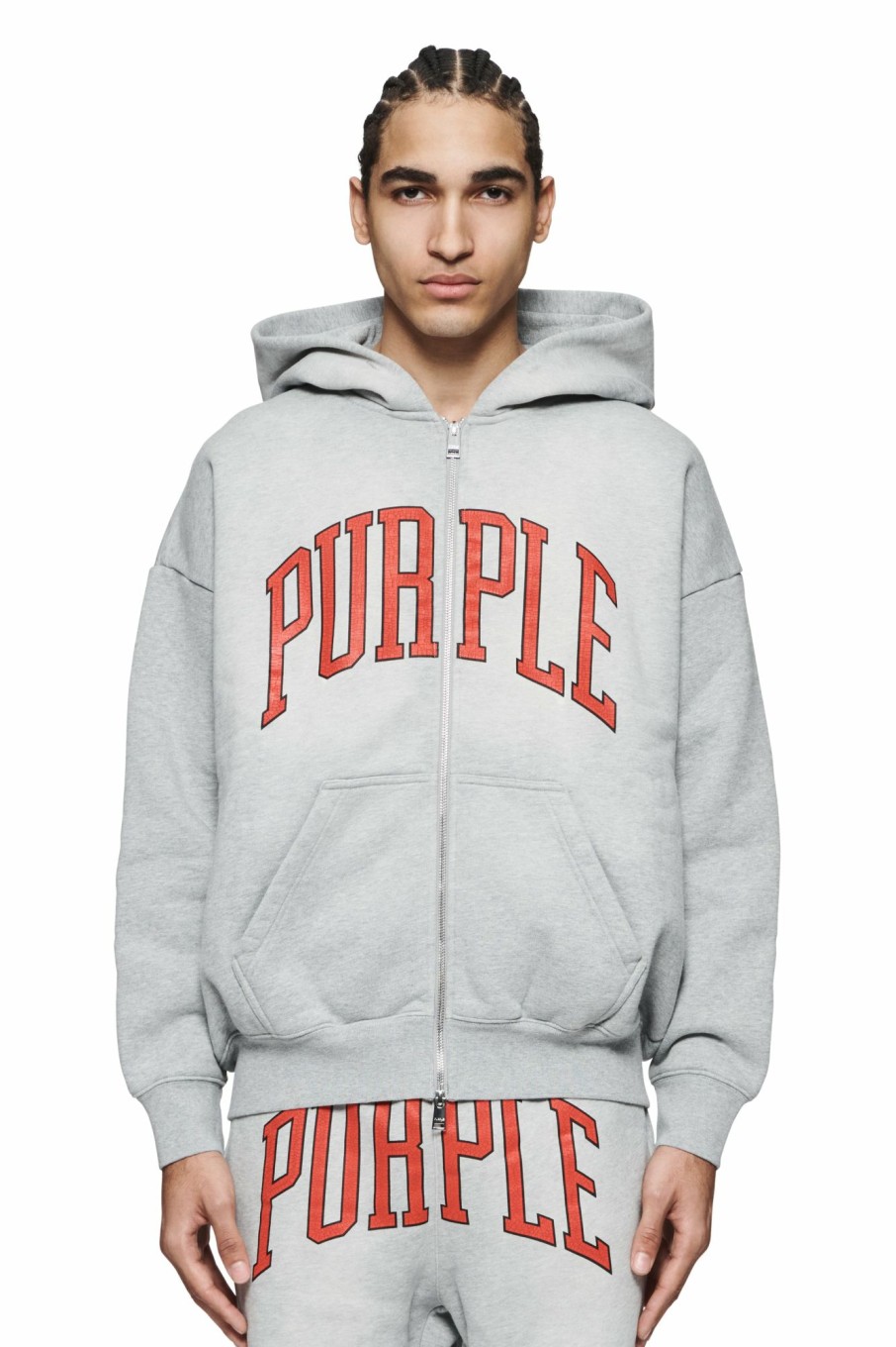 TOPS PURPLE BRAND | Collegiate Zip Up Hoodie