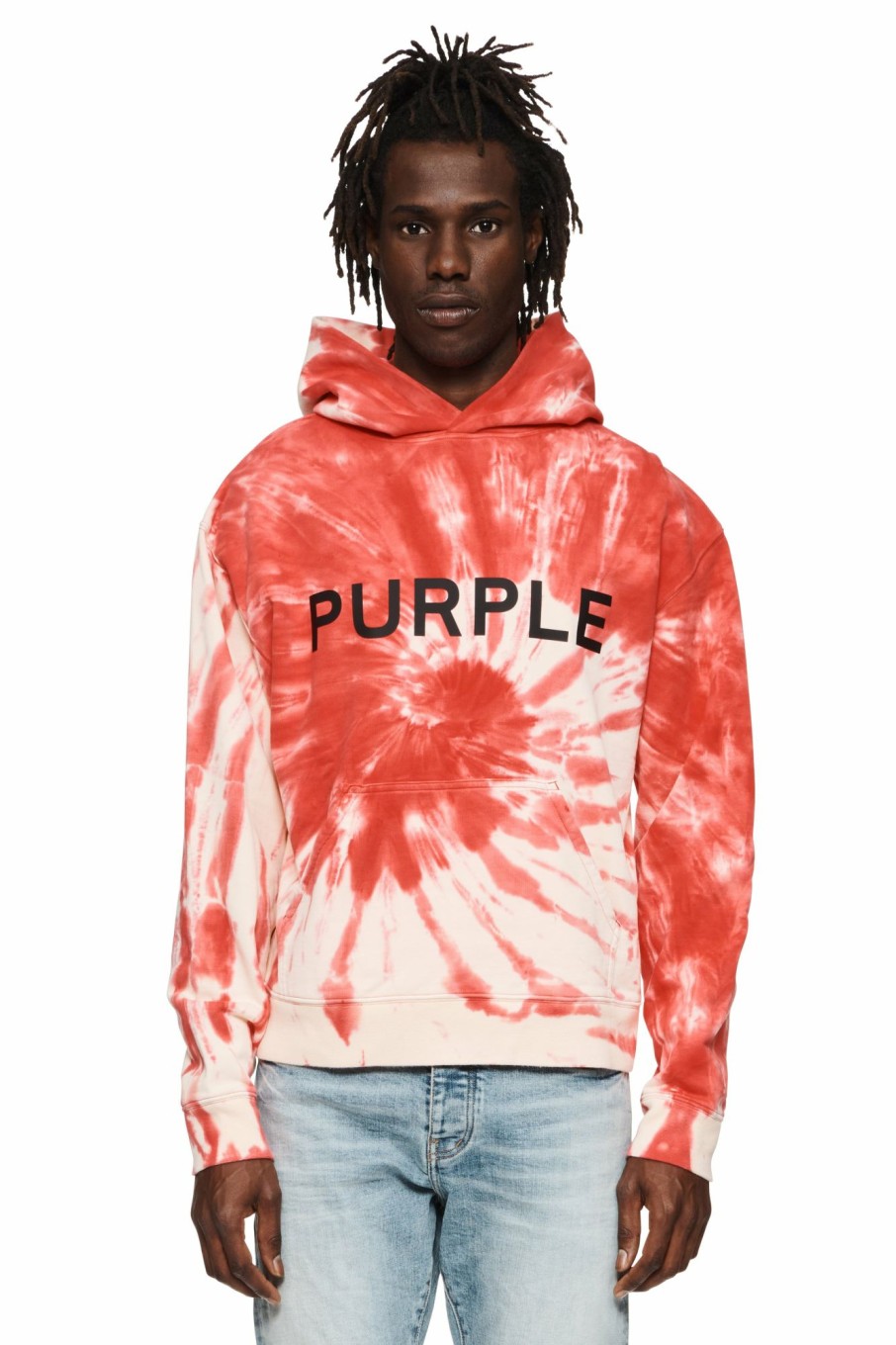 TOPS PURPLE BRAND | Wordmark Tie Dye Hoodie